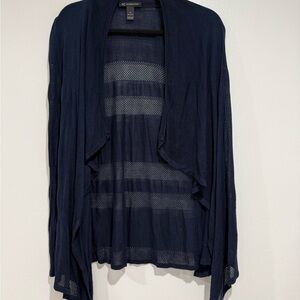 INC International Concepts Dark Blue Open-Front Cardigan